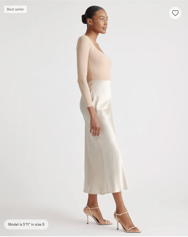 EVORA® Washable Silk Maxi Skirt