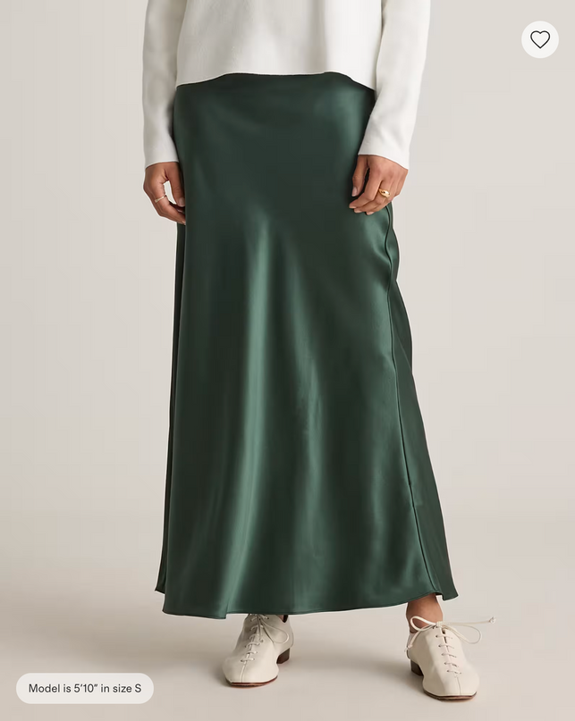 EVORA® Washable Silk Maxi Skirt