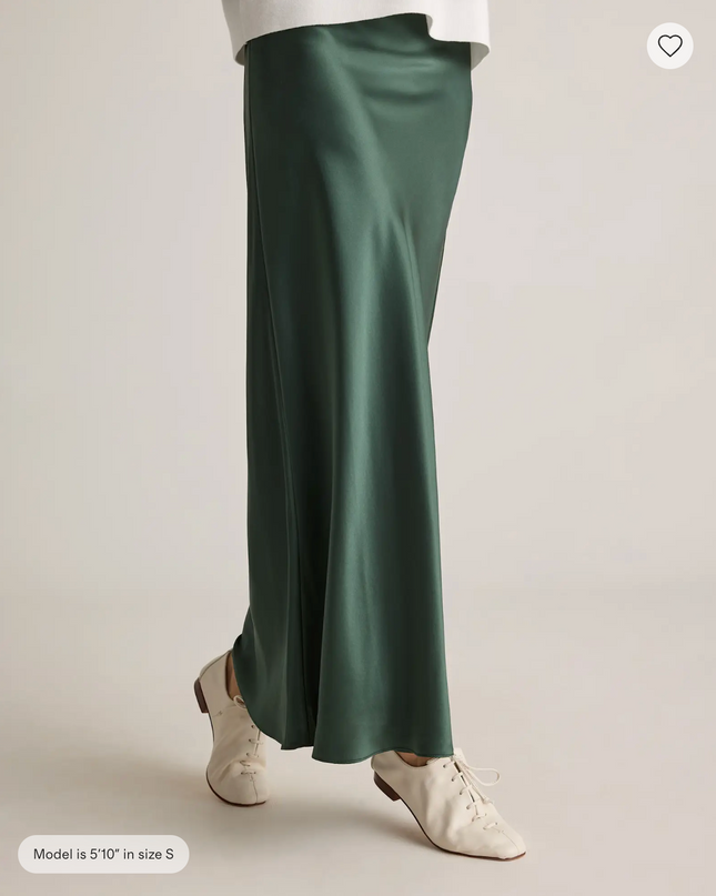 EVORA® Washable Silk Maxi Skirt