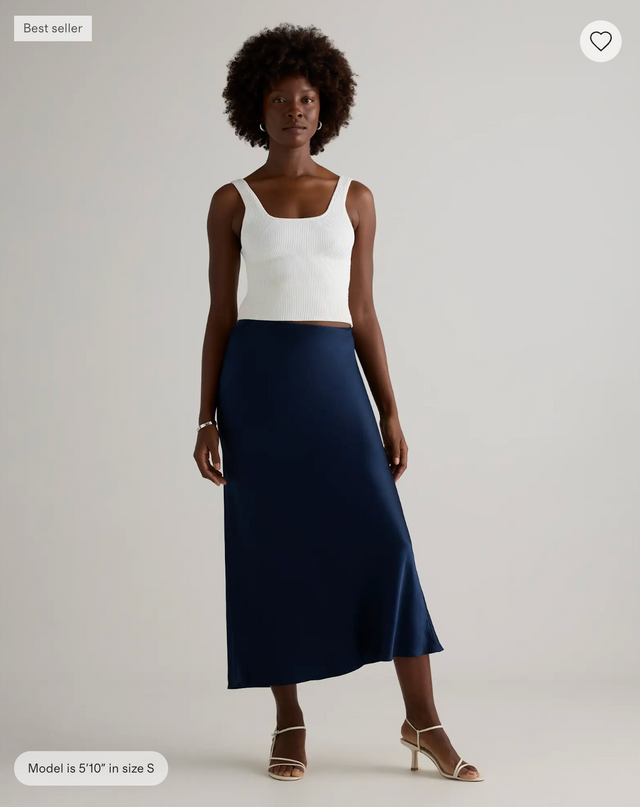 EVORA® Washable Silk Maxi Skirt