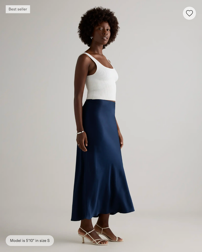 EVORA® Washable Silk Maxi Skirt