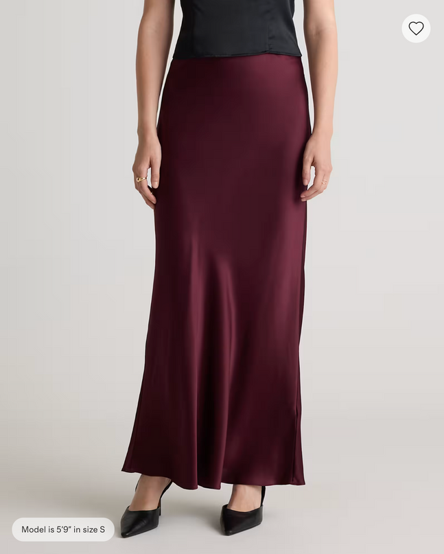 EVORA® Washable Silk Maxi Skirt