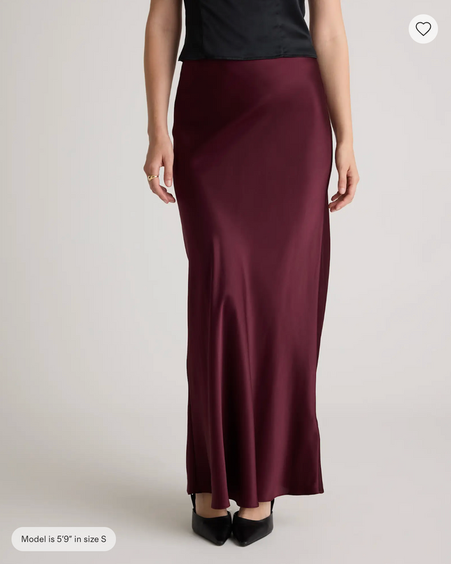 EVORA® Washable Silk Maxi Skirt