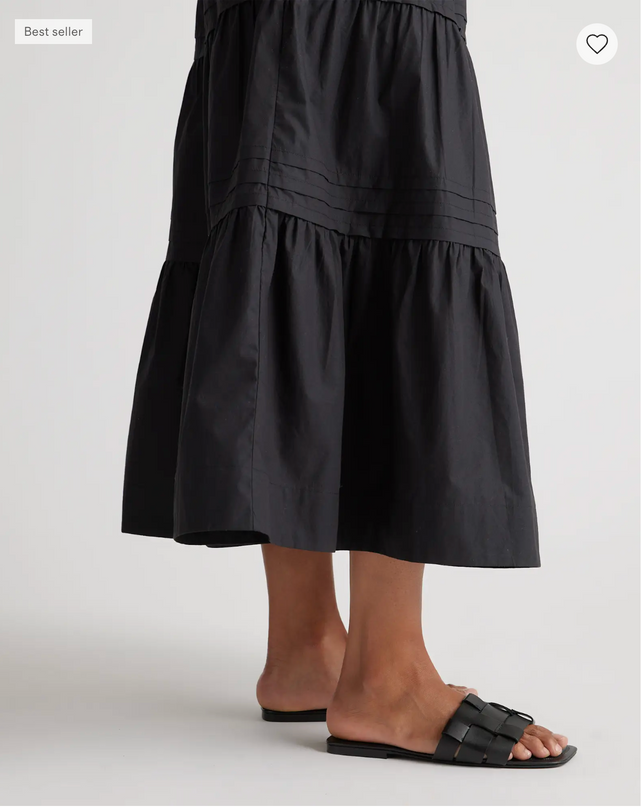 EVORA® Poplin Tiered Maxi Skirt